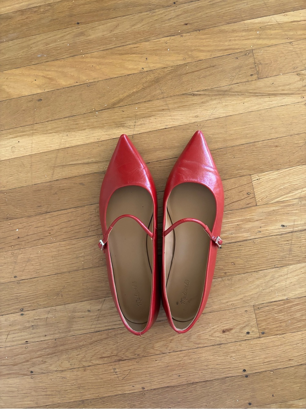 Madewell Elsie Mary Jane Pointed Toe Flat View 4